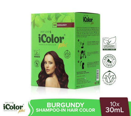 Picture of iColor + Shampoo In Hair Color Burgundy 30mlx10's