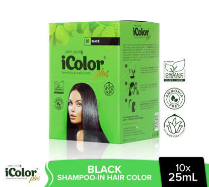 Picture of iColor + Shampoo In Hair Color Black 25ml X 10's