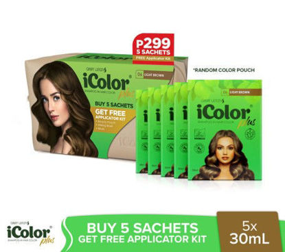 Picture of iColor+shampoo IHC Light Brown 30ml (Buy 5 Get Free Kit)