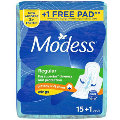 Picture of Modess Cottony Soft (Singles with Wings) 16s