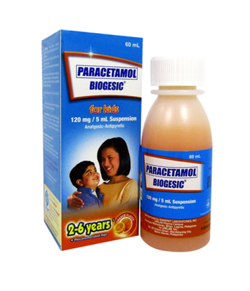 Picture of Biogesic 120mg Syrup 60ml Orange Flavor (Paracetamol)