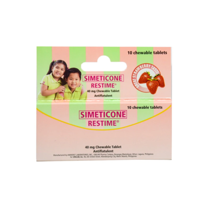 Picture of Restime Chewable 40mg Tablet X 10s (Simeticone)