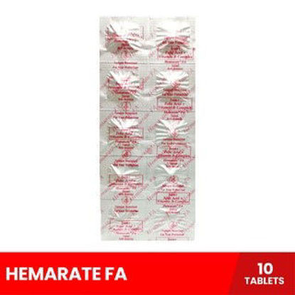 Picture of Hemarate FA Tablet x10 (Iron+Vitamin B-Complex+Folic Acid)