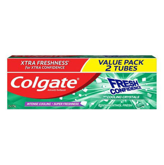 Picture of Colgate Fresh Confidence w/ Cool Menthol Fresh Toothpaste 173g Twin Pack