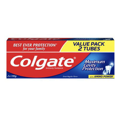 Picture of Colgate Great Regular Flavor Toothpaste 195g Twin Pack