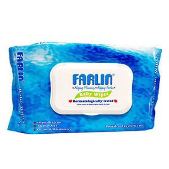 Picture of Farlin Baby Wipes Powder Fresh Scent 80's