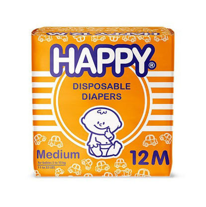 Picture of Happy Disposable Diapers Medium X 12s