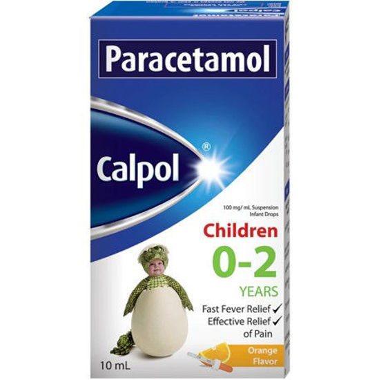 Picture of Calpol 100mg/ml Suspension Infant Drops 10ml (Paracetamol)