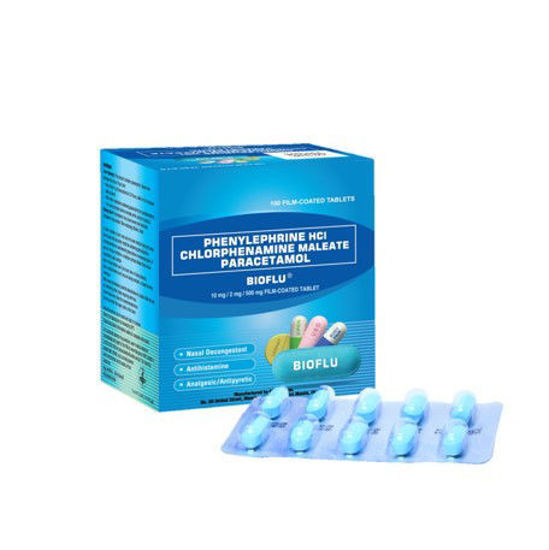 Picture of Bioflu Tablet 500mg 10s (Phenylephrine HCl Chlorphenamine Maleate Paracetamol)