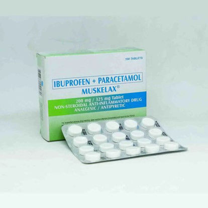 Picture of Muskelax 200mg/325mg Tablet 20s (Ibuprofen + Paracetamol)