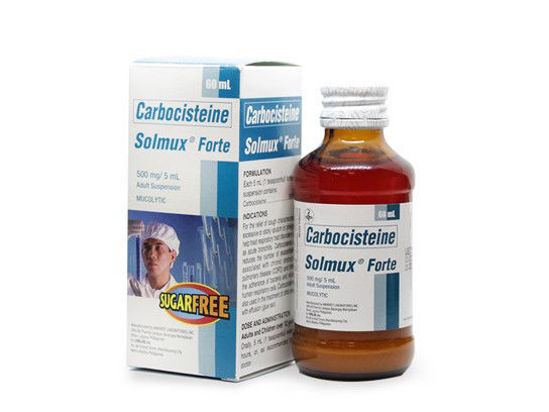 Picture of Solmux Forte 500mg/5ml Adult Suspension 60ml (Carbocisteine)