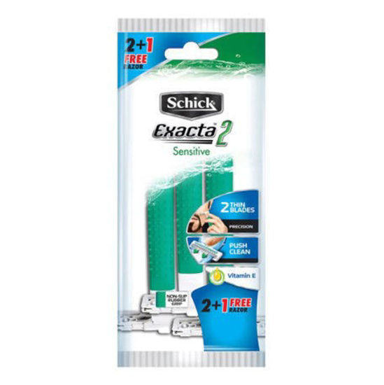 Picture of Schick Exacta 2 Sensitive Razor with Vitamin E (2+1 Promo)