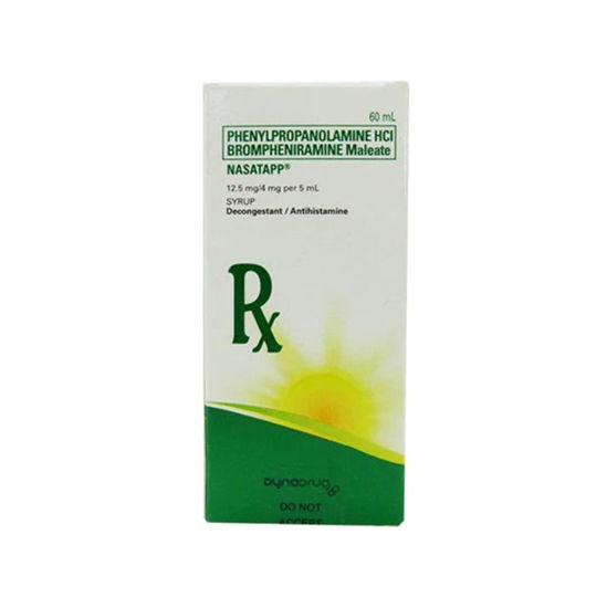 Picture of Nasataap Syrup 60ml (Phenylpropanolamine HCl + Brompheniramine Maleate)