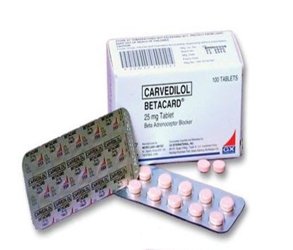 Picture of Betacard 25mg Tablet 10s (Carvedilol)