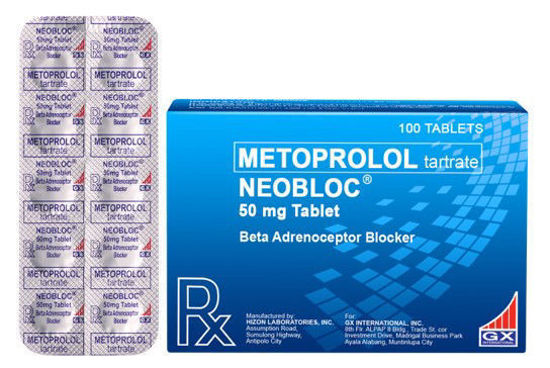 Picture of Neobloc 50mg Tablet 10s (Metoprolol Tartrate)