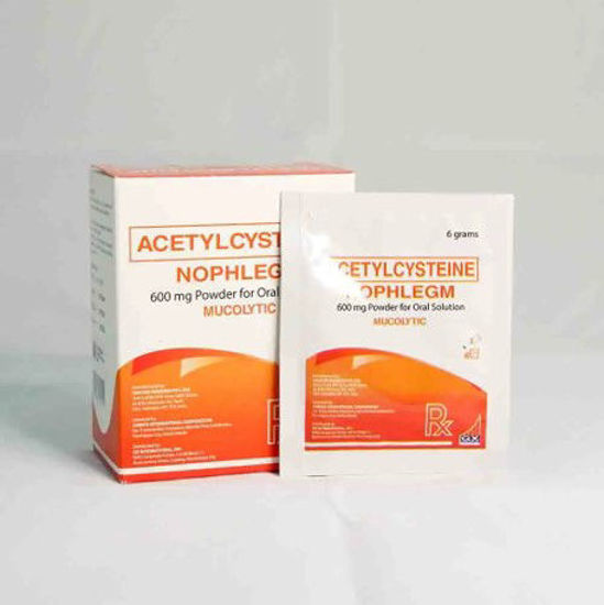Picture of Nophlegm 600mg Oral Solution (10 Sachets) - Acetylcysteine