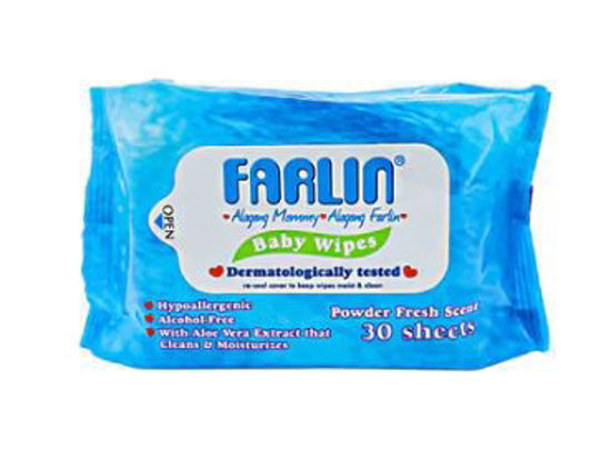 Picture of Farlin Baby Wipes - Powder Fresh Scent 30's