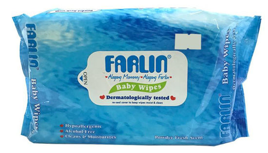 Picture of Farlin Baby Wipes - Powder Fresh Scent 65's