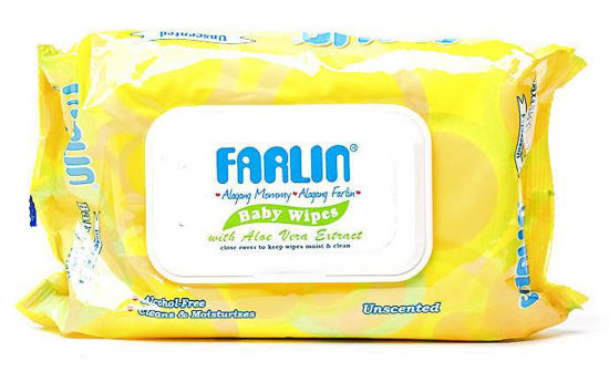 Picture of Farlin Baby Wipes Unscented 80's