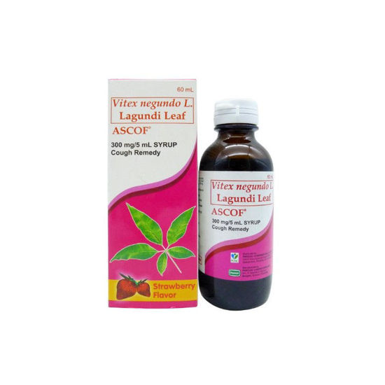 Picture of Ascof 300mg/5ml Strawberry Syrup 60ml