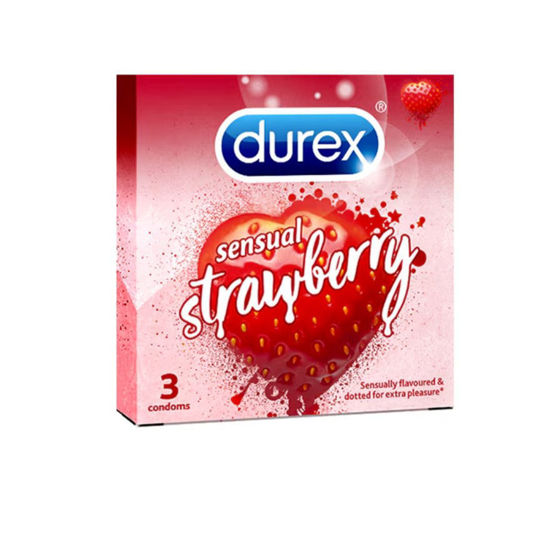 Picture of DUREX Condoms Sensual Strawberry 3s