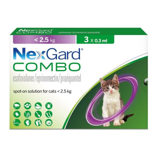 Picture of NexGard Combo for Cats 2.5kg - 3 x 0.3ML