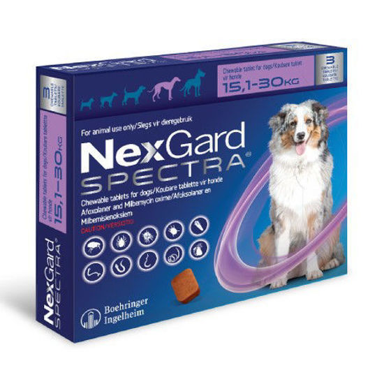 Picture of NexGard Spectra Chewable Tablet Dog 15-30KG 75/15MG