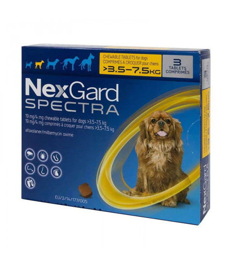 Picture of NexGard Spectra Chewable Tablet Dog 3.5-7.5KG 19/4MG