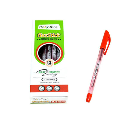 Picture of FlexOffice FlexStick 0.5mm Smooth ink Pen (Red)  12s