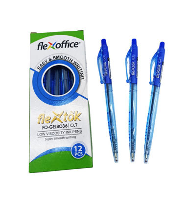 Picture of Flexoffice Flextok Retractable Pen (Blue) 12's