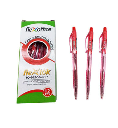 Picture of Flexoffice Flextok Retractable Pen (Red) 12's