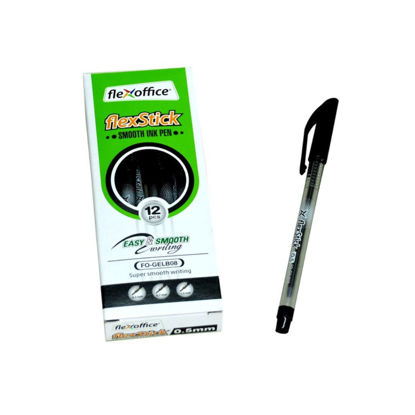 Picture of FlexOffice FlexStick 0.5mm Smooth ink Pen (BLack) 12s