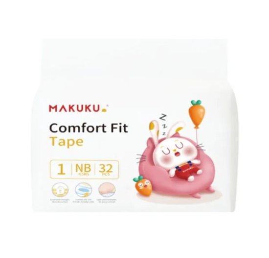 Picture of Makuku Baby Soft and Breathable Comfort Fit Diaper Tape, Newborn 32s