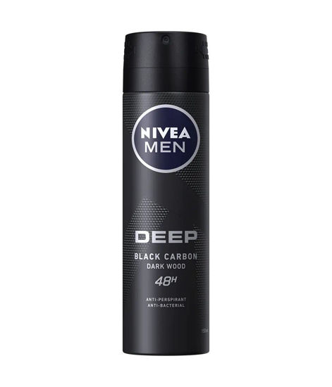 Picture of NIVEA Men Deodorant Deep Black Charcoal Dark Wood Anti-Perspirant Spray 150ml