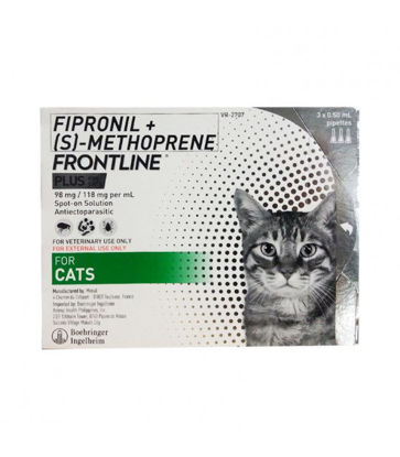 Picture of Frontline Plus for Cats (98mg/118mg per ml) 3x50ml