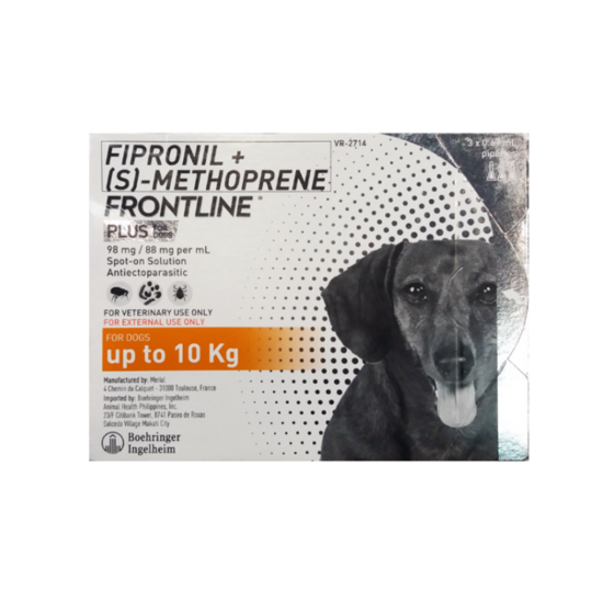 Picture of Frontline Plus for Dogs (98MG/88MG) up to 10kg  3 X 0.67ML