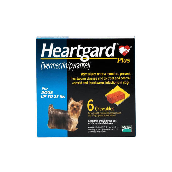 Picture of Heartgard Plus Chewable Tablets for Dogs, (68MCG/57MG) up to 11kg - 6's