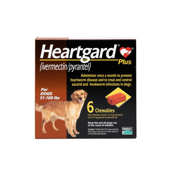 Picture of Heartgard Plus Chewable Tablets for Dogs, (272MCG/227MG) 23kg to 45kg - 6's