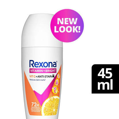 Picture of Rexona Roll On Vitamin + Bright Vit C + Anti-Stain Antiperspirant 45 Ml