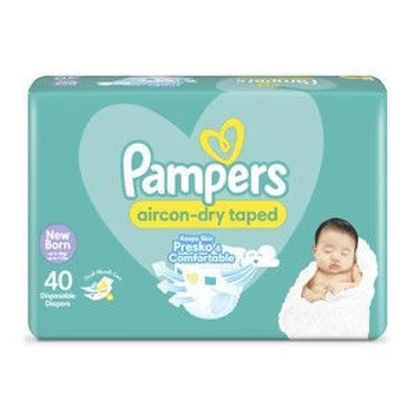 Picture of Pampers Aircon-Dry Taped Baby Diaper New Born 40's