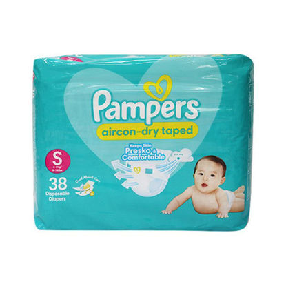 Picture of Pampers Aircon-Dry Taped Baby Diaper Small 38s