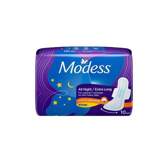 Picture of Modess All Night Extra Long with Wings Sanitary Napkin 10s