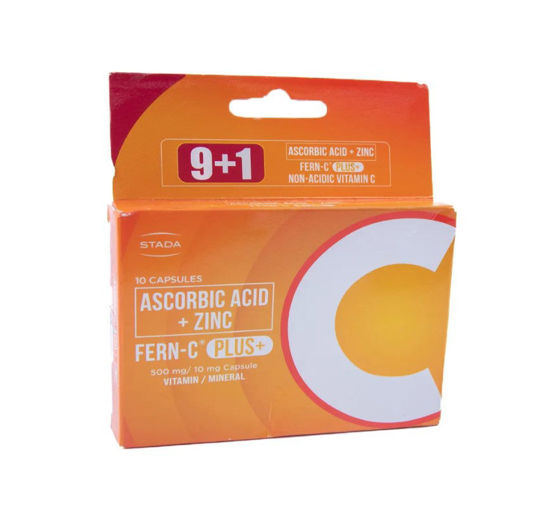 Picture of Fern-C Plus with Zinc 500mg/10mg x 9+1 capsules