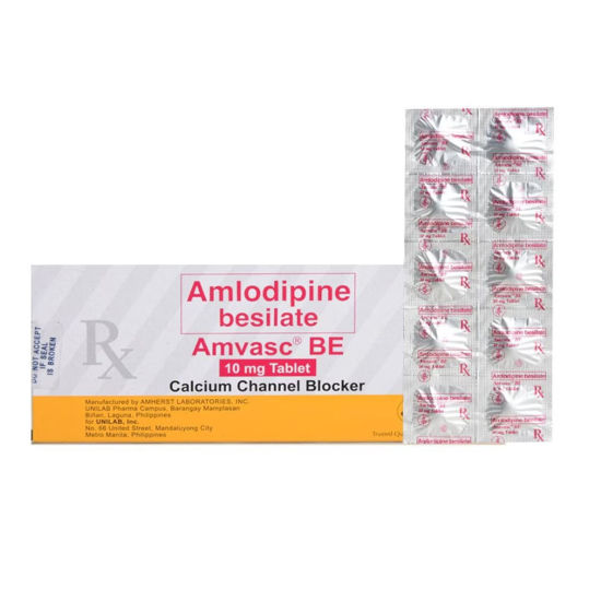 Picture of Amvasc BE Amlodipine besilate 10mg - 10's