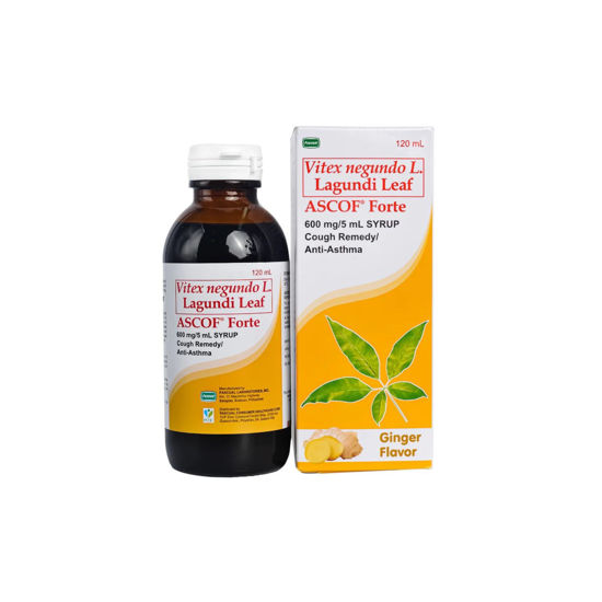 Picture of Ascof Forte Lagundi for Adults 600mg/5ml Ginger Syrup 120ml