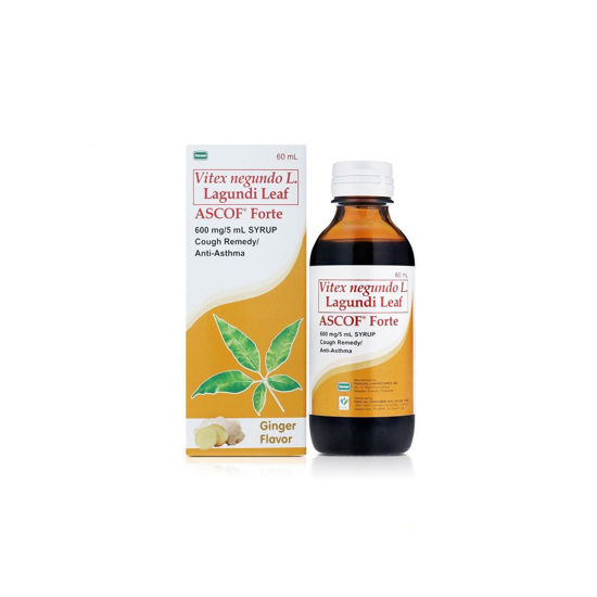 Picture of Ascof Forte Lagundi for Adults 600mg/5ml Ginger Syrup 60ml