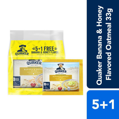 Picture of Quaker Banana & Honey Instant Oatmeal 33g (5+1 Promo)