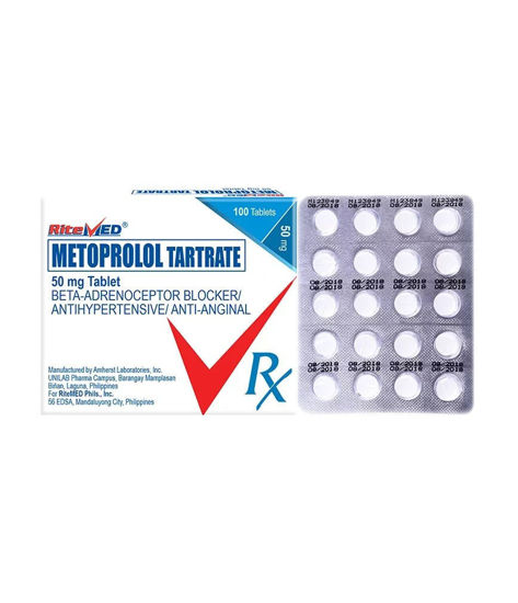 Picture of Ritemed Metoprolol 50mg x 20s