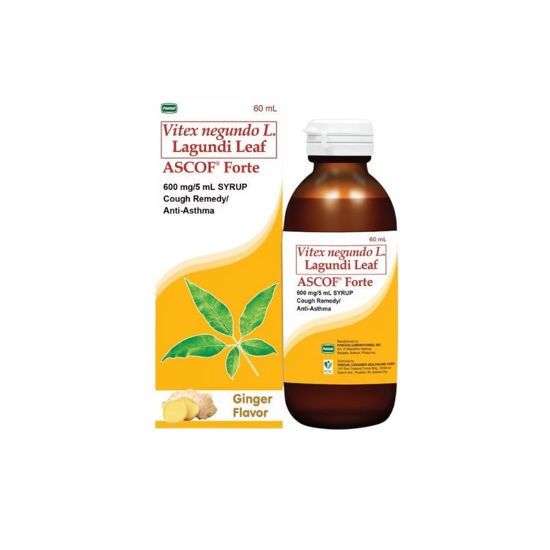 Picture of Ascof Forte Lagundi Ginger 600mg/5mL Syrup 60mL