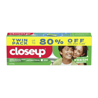 Picture of Close Up Toothpaste Green Menthol Fresh 173g Twin Pack